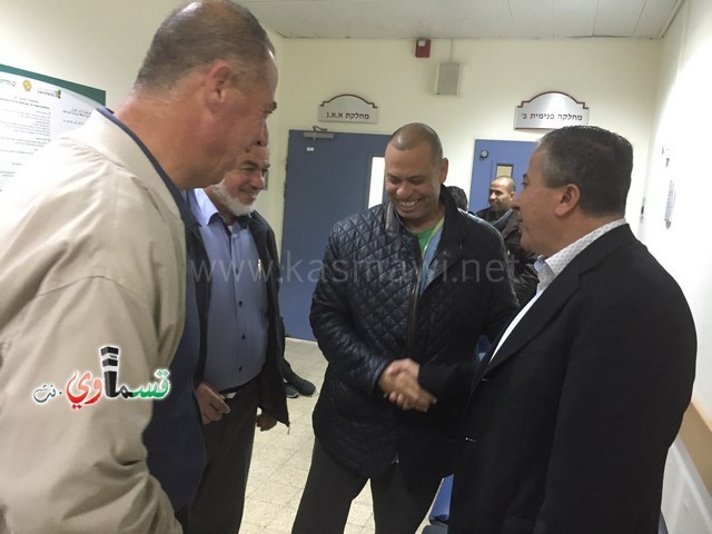 الرئيس عادل بدير ونوابه  في مُعايدة مرضية للسيد نكسون فريج والعديد من مرضى كفرقاسم في مستشفى هشارون